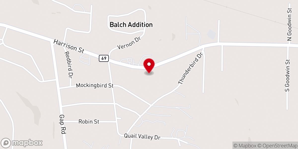 Map showing location of Quail Valley Church of Christ