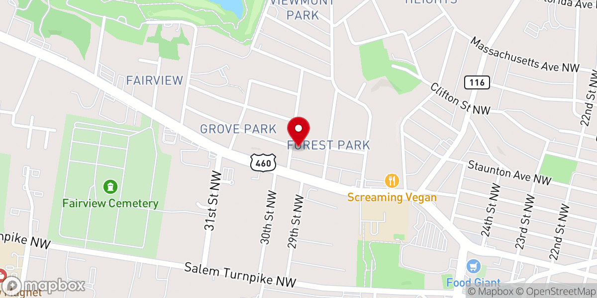 Map showing location of Refuge Temple Church of Our Lord