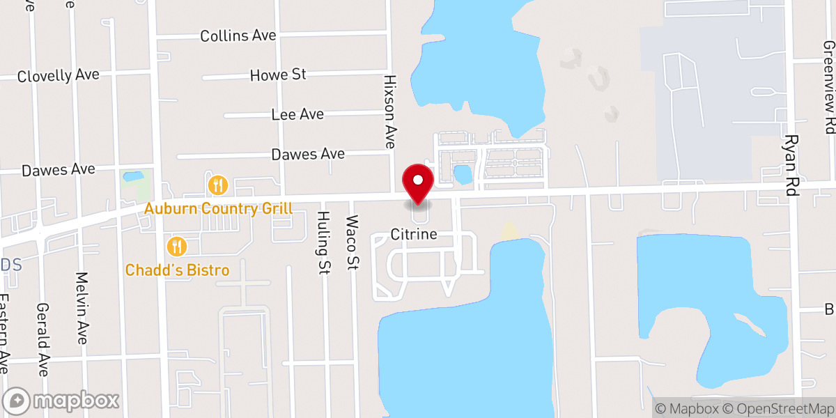 Map showing location of Crossroads Community Church