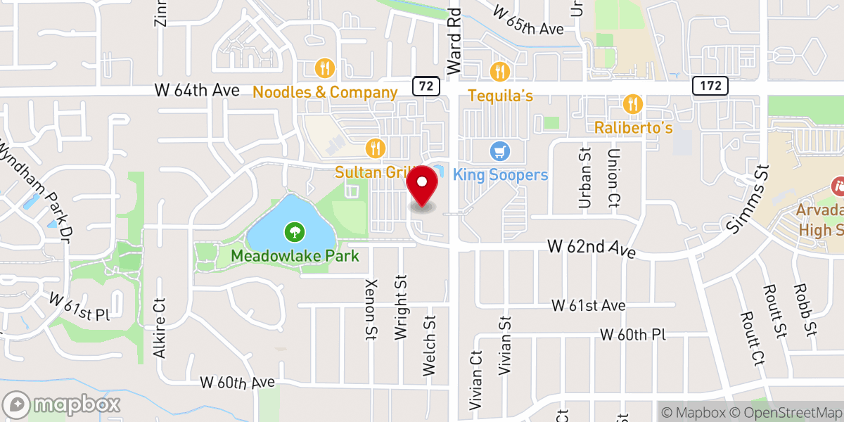 Map showing location of Faith Church