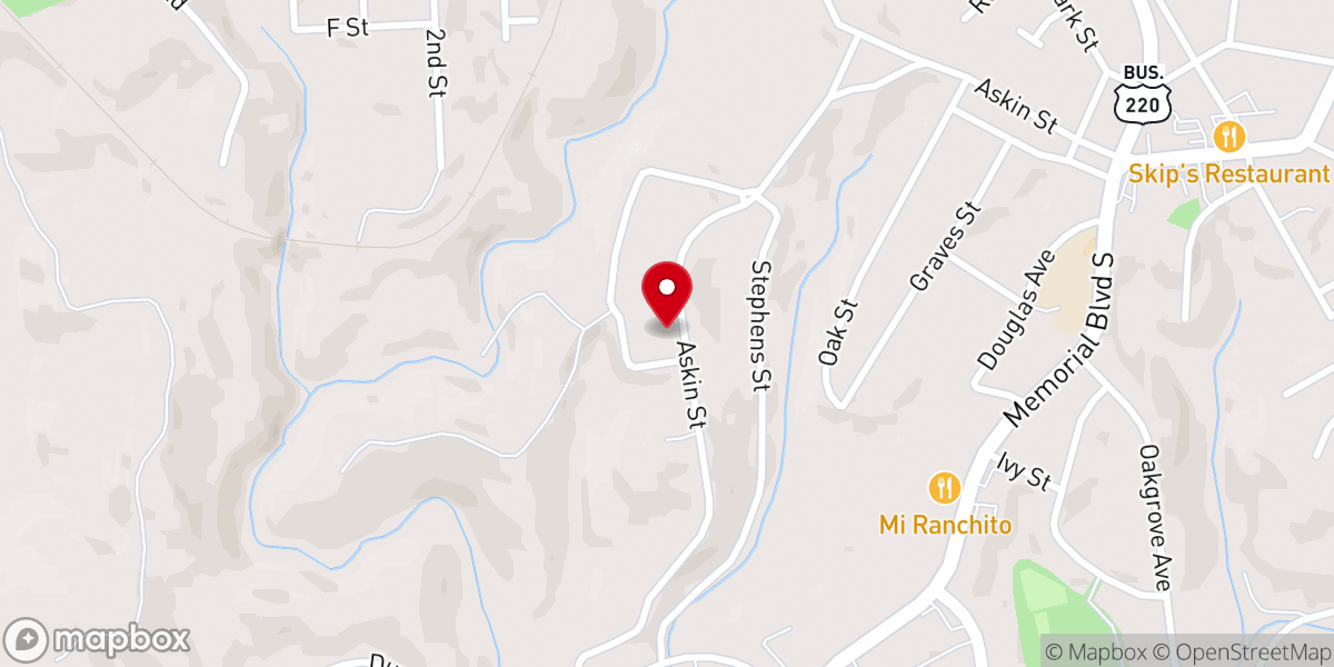 Map showing location of Fuller Memorial Baptist Church