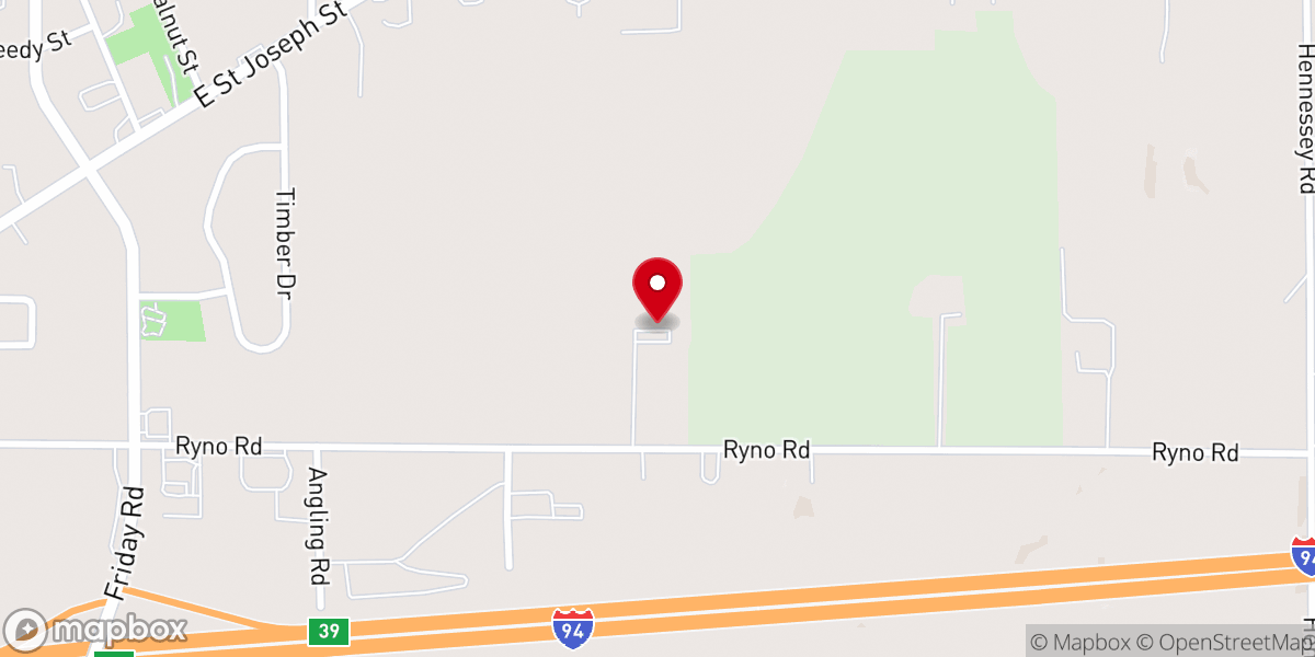 Map showing location of Revive Church