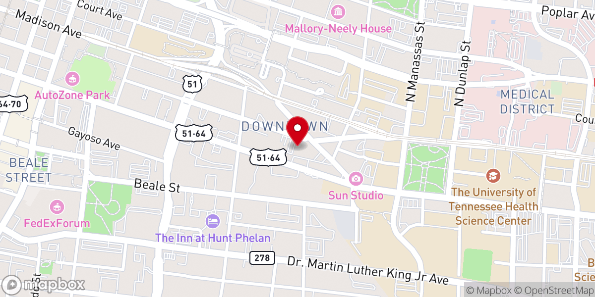 Map showing location of Riverdeep Church