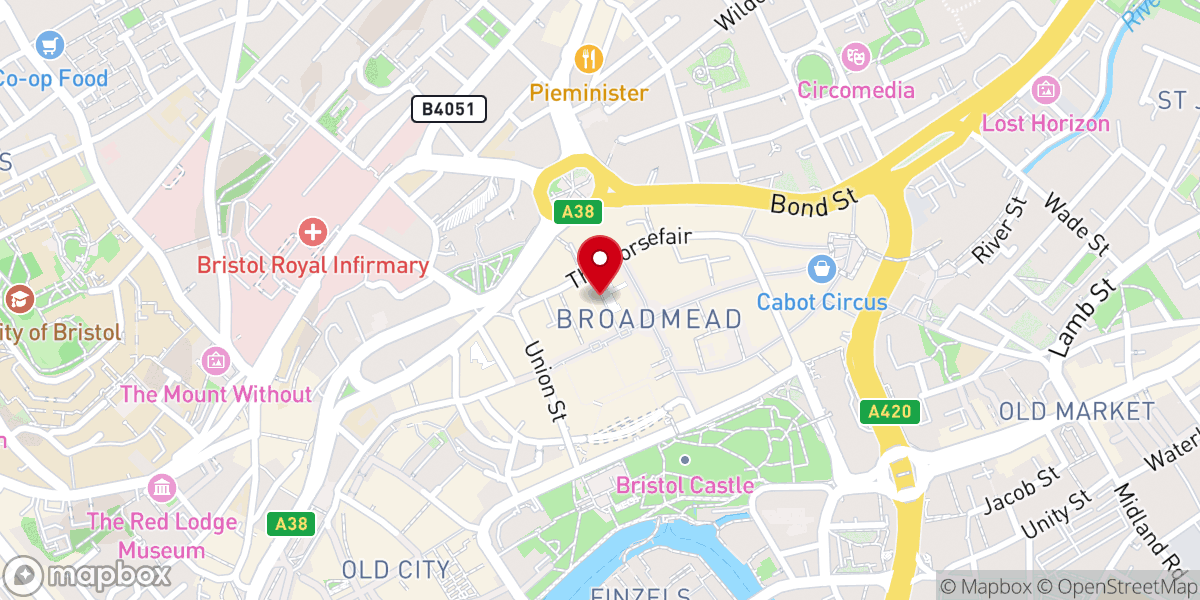 Map showing location of John Wesley's New Room
