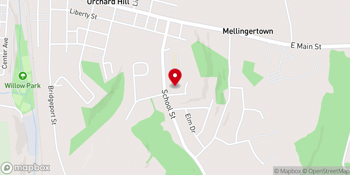 Map showing location of Mt. Laurel View Church Assemblies of God