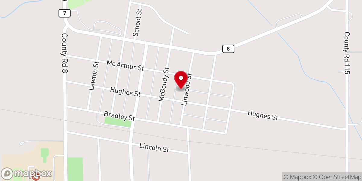 Map showing location of Saint Dionysius Catholic Church