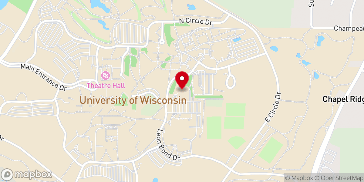 Map showing location of Ecumenical Center
