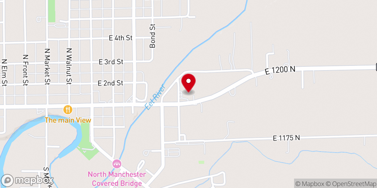 Map showing location of Missionary Church