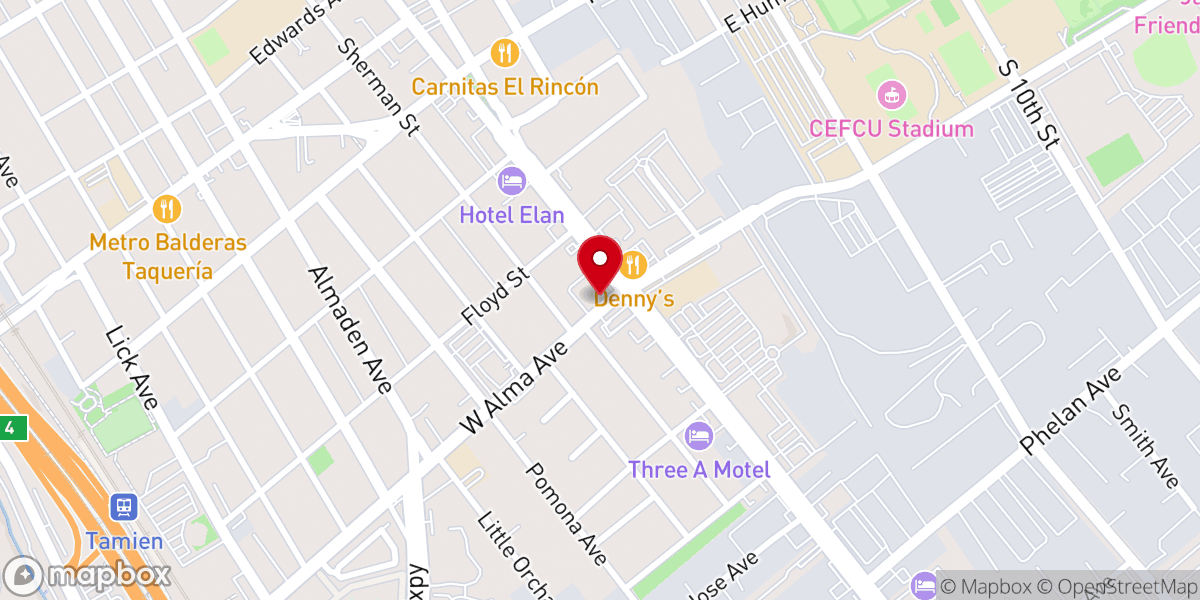 Map showing location of Sacred Heart Community Service