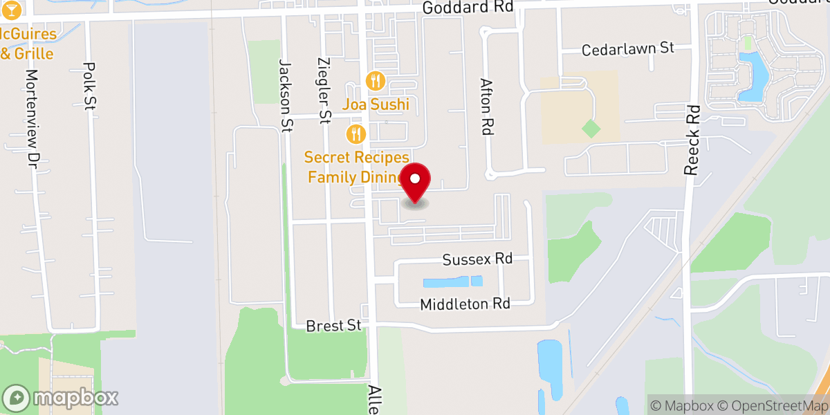 Map showing location of Downriver Praise Center