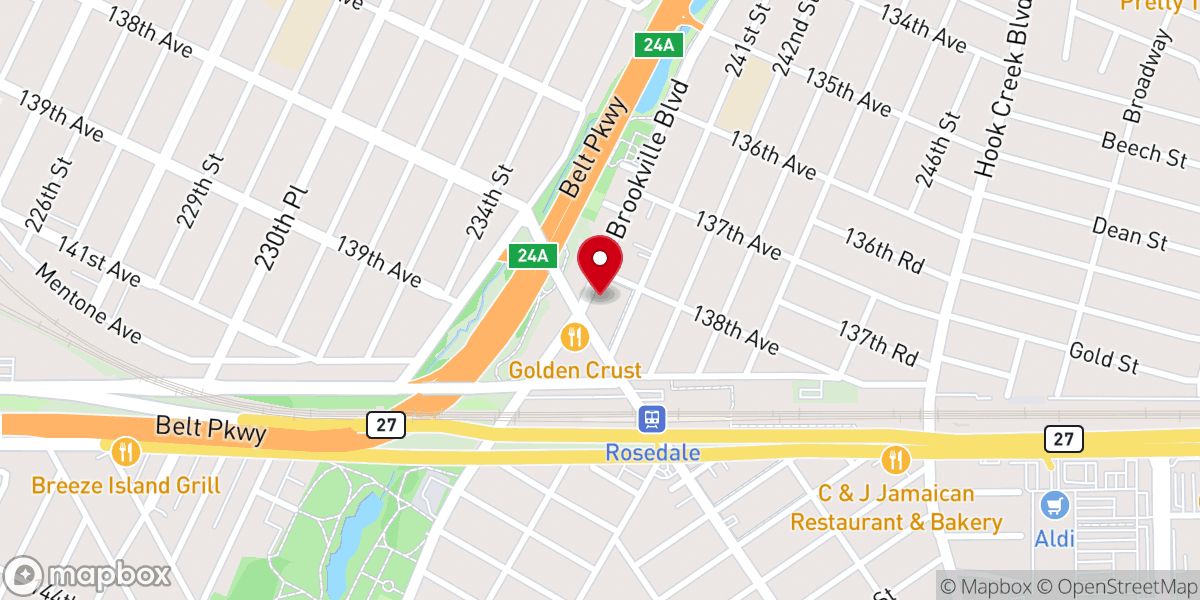 Map showing location of Parkway Baptist Church