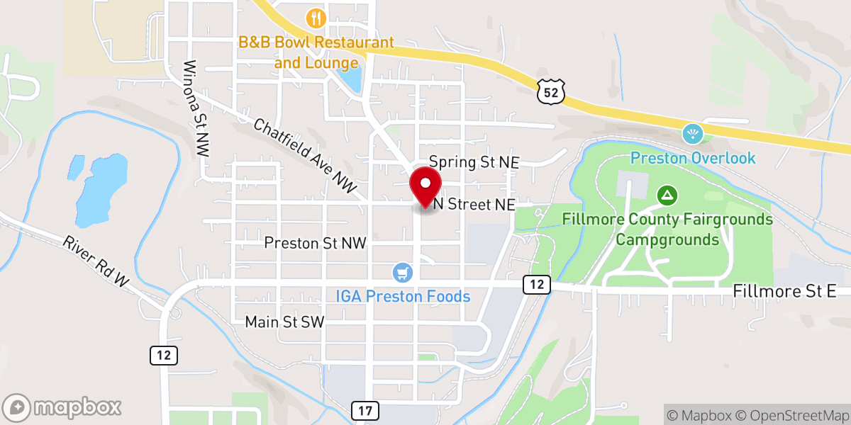 Map showing location of United Methodist Church