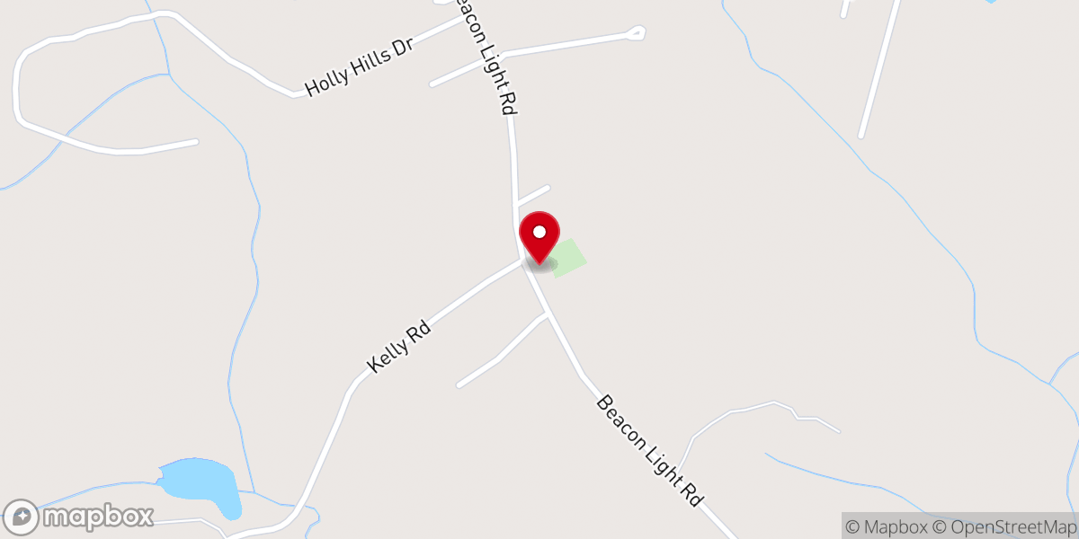 Map showing location of Mt Olivet Church of God