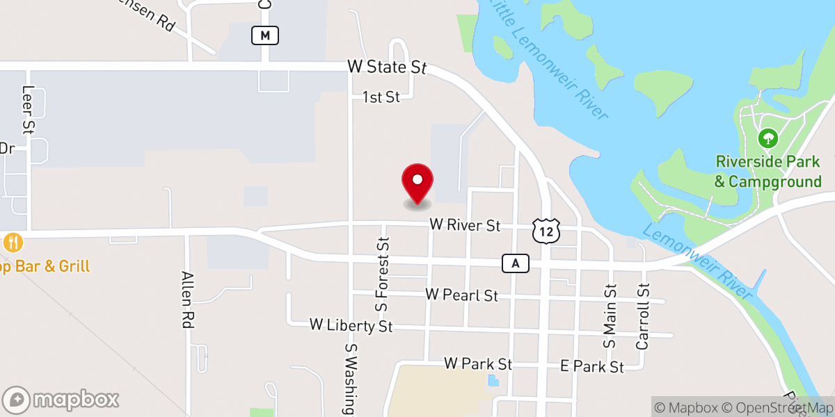 Map showing location of St. Paul Catholic Church