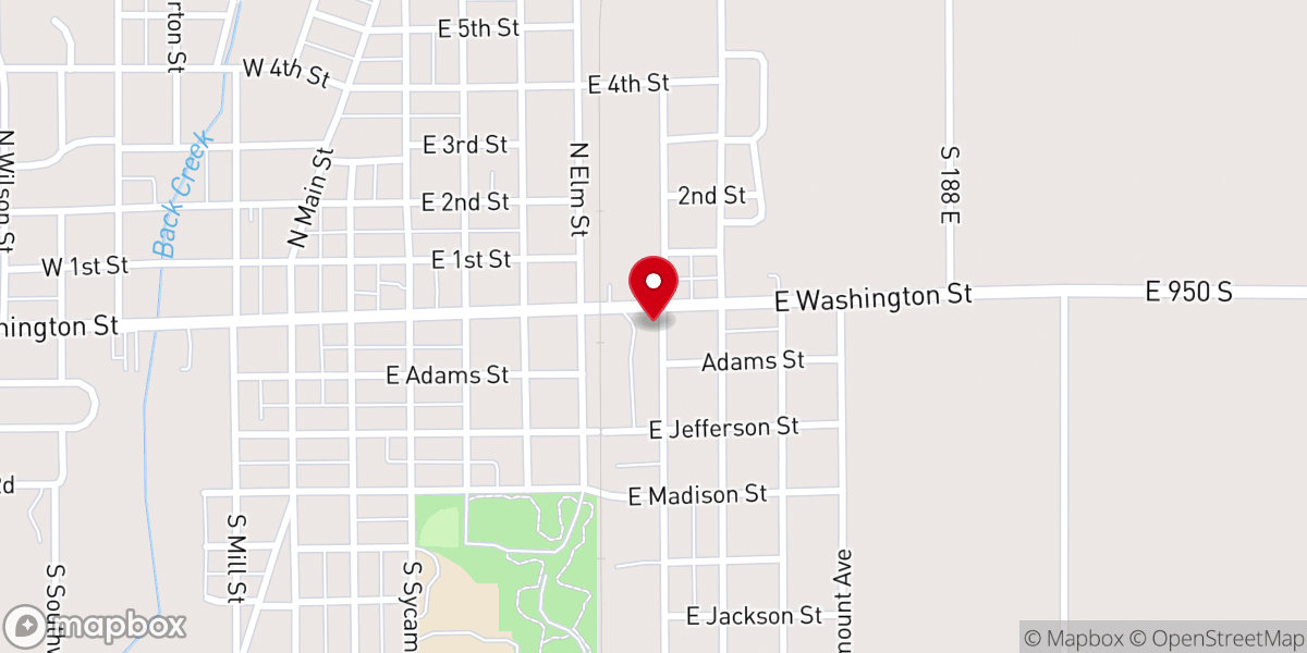 Map showing location of Fairmount Pilgrim Holiness Church
