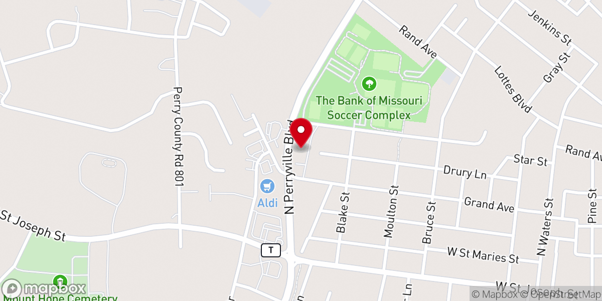 Map showing location of Discover Life Church - Perryville