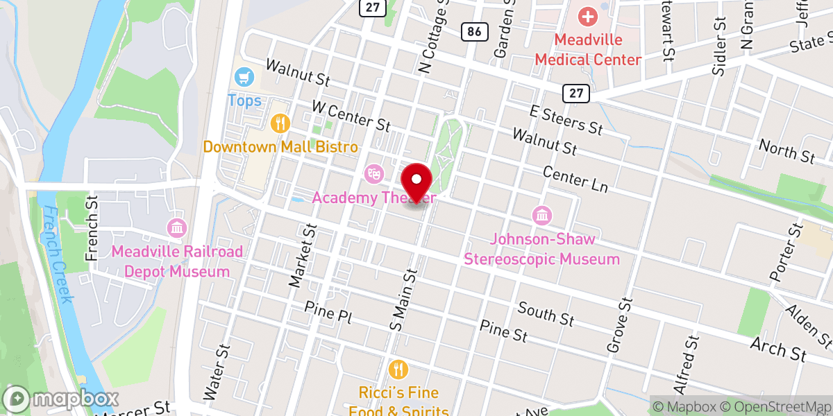 Map showing location of Stone United Methodist Church