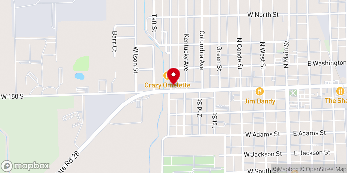 Map showing location of Church of Christ