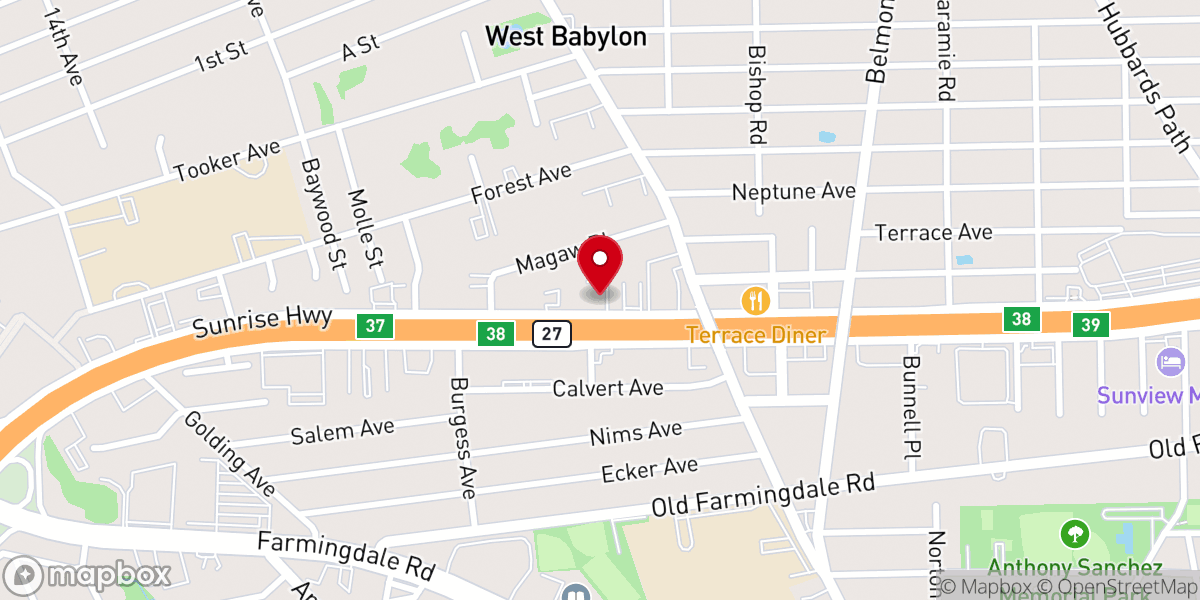 Map showing location of Faith Tabernacle Church of God