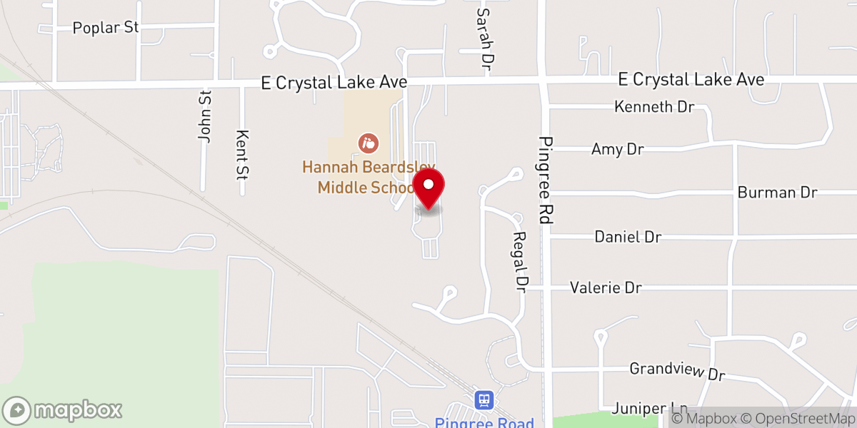 Map showing location of The Evangelical Free Church of Crystal Lake