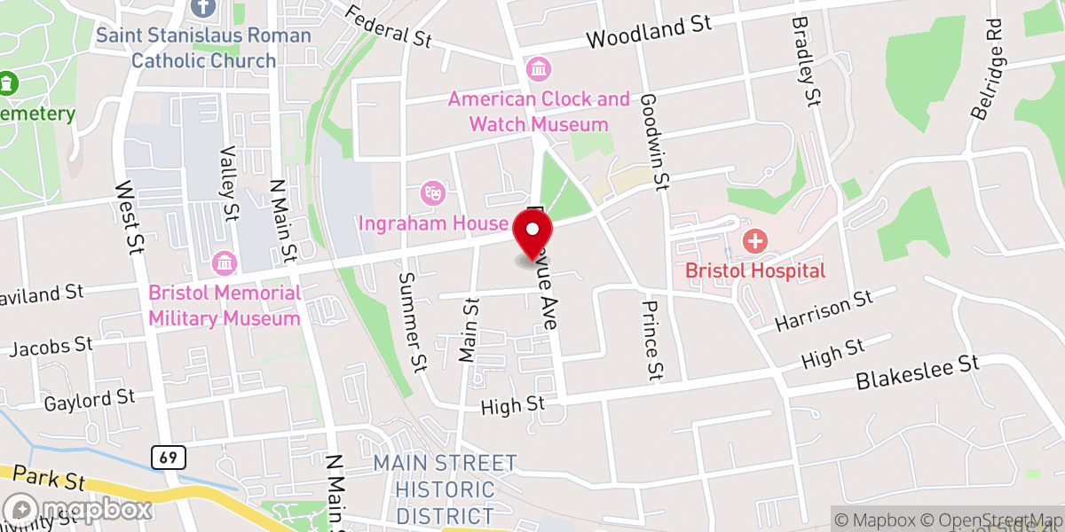 Map showing location of Turning Point Christian Center