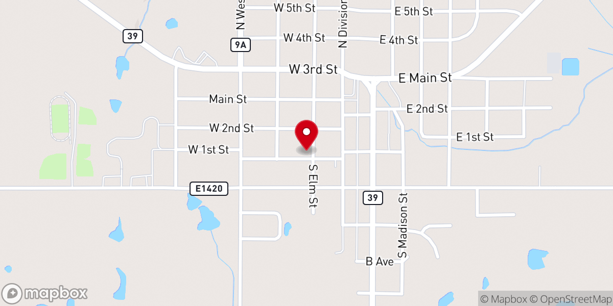 Map showing location of First United Methodist Church