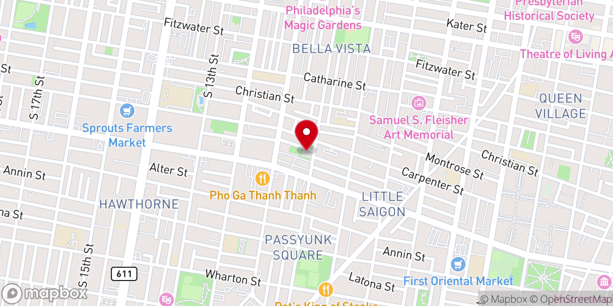 Map showing location of Christ's Presbyterian Church