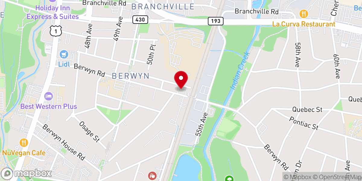 Map showing location of Ebenezer Methodist Church