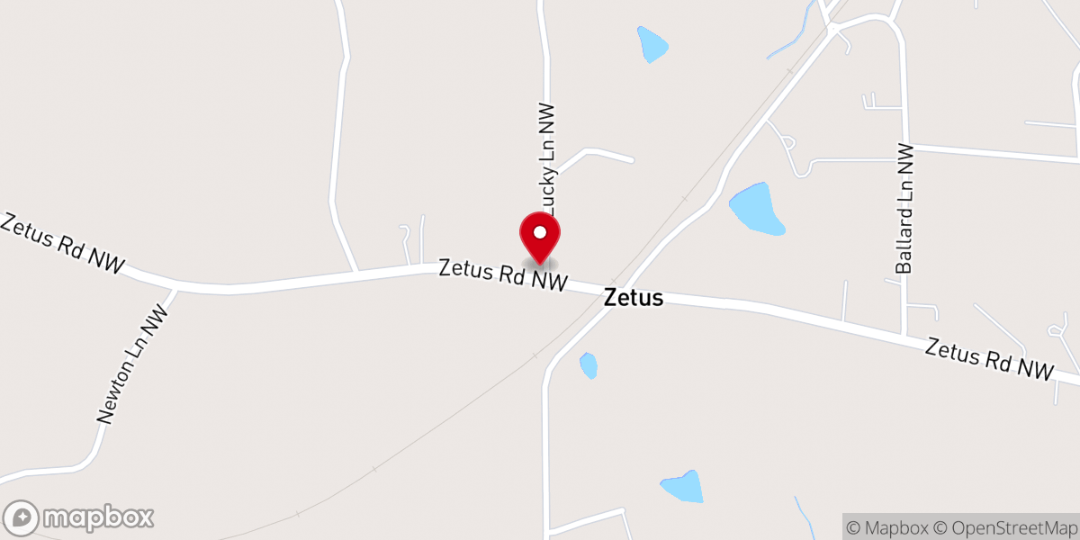 Map showing location of Crump Church