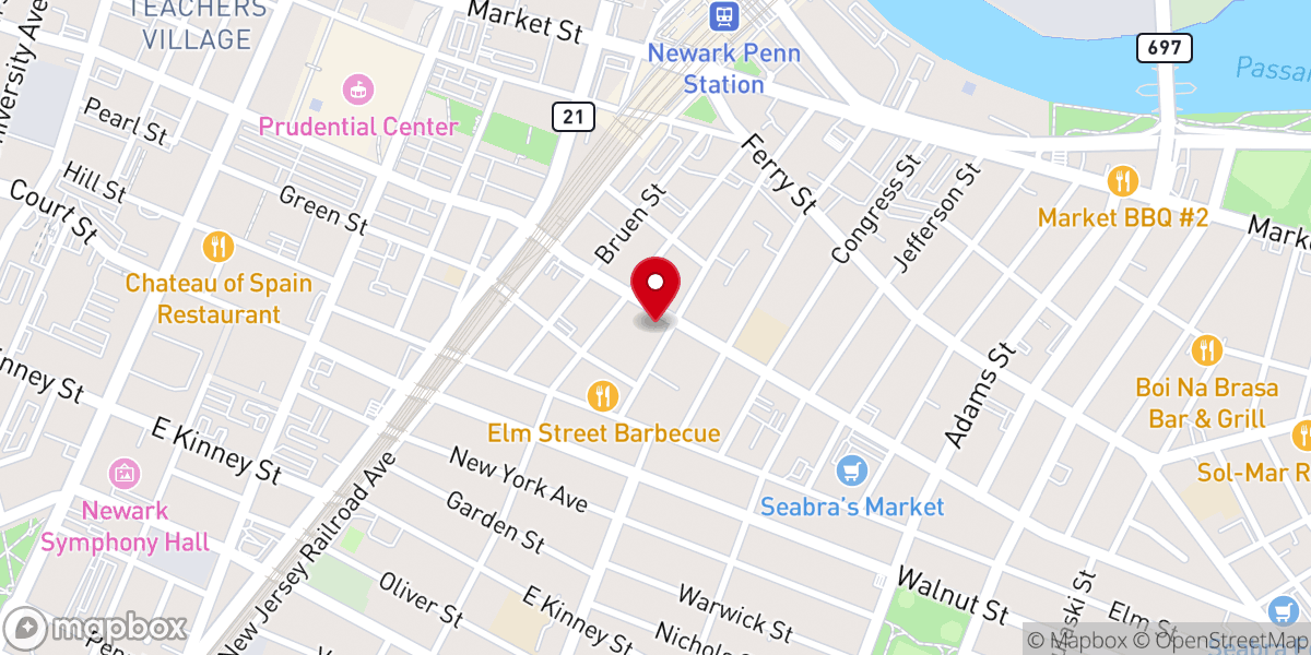 Map showing location of Saint Paul's Presbyterian Church