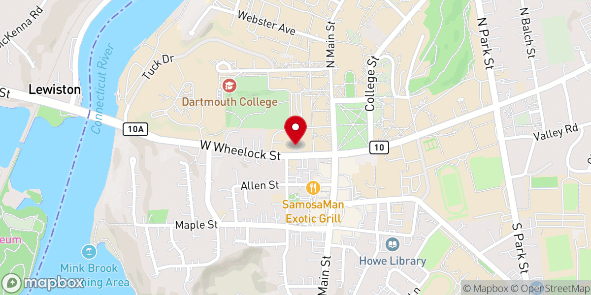Map showing location of St. Thomas Episcopal Church