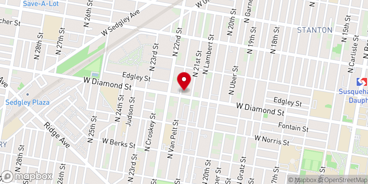 Map showing location of New Jerusalem Baptist Church