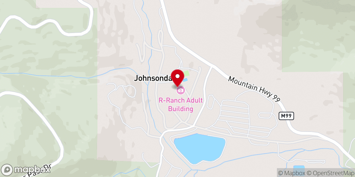 Map showing location of Johnsondale Church
