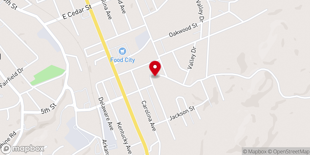 Map showing location of Fairmount Presbyterian Church