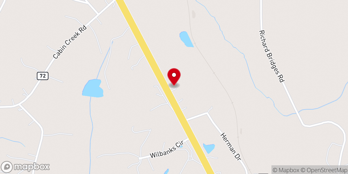 Map showing location of Baptist Tabernacle