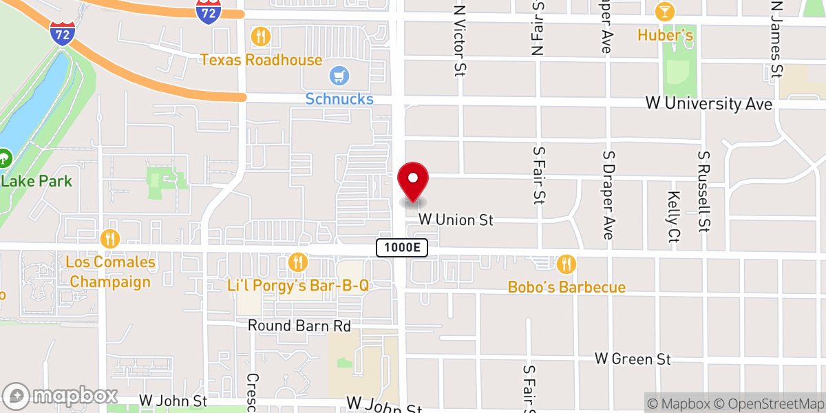 Map showing location of Champaign Seventh-day Adventist Church