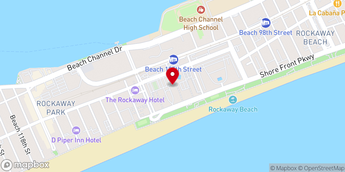 Map showing location of JASA Rockaway Park Older Adult Center
