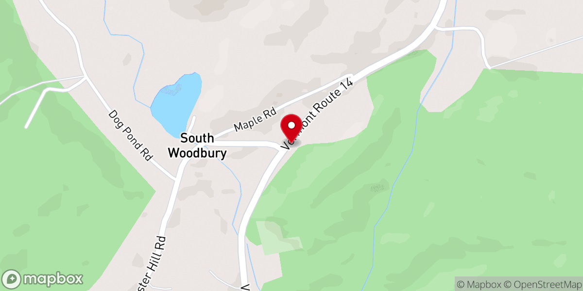 Map showing location of South Woodbury Congregational Church