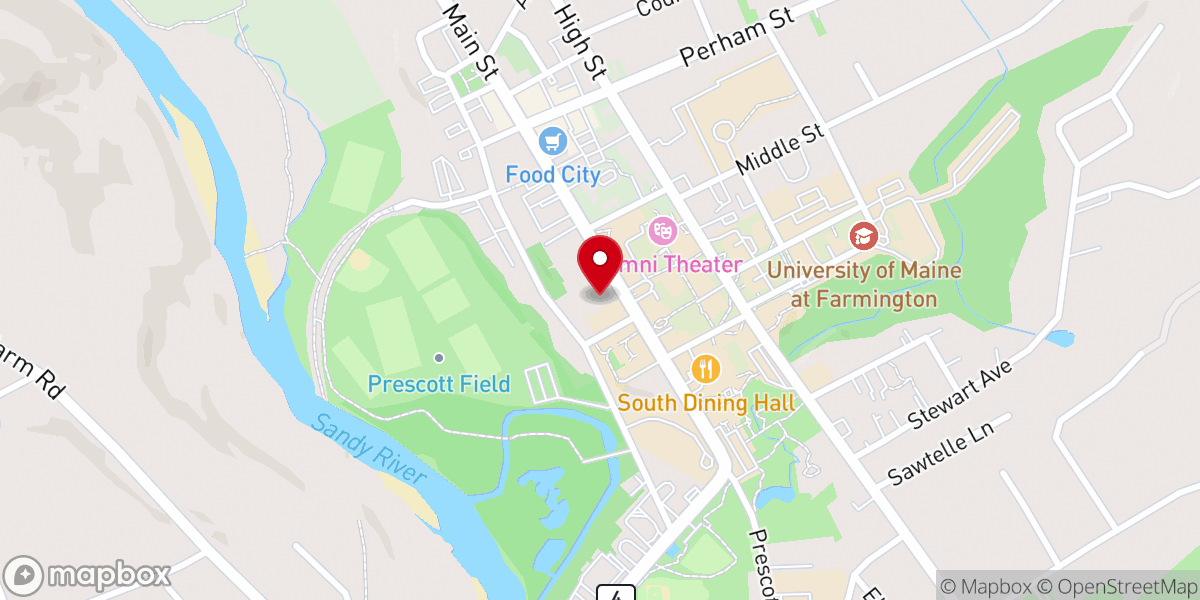 Map showing location of Old South Church—First Congregational Church of Farmington
