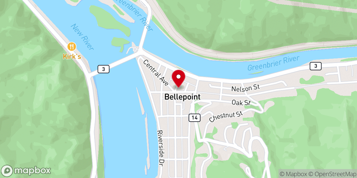 Map showing location of Miller Memorial Methodist Church