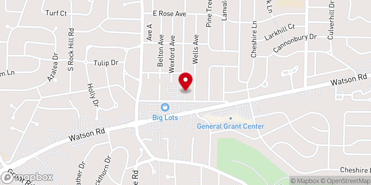 Map showing location of Webster Groves Church of the Nazarene