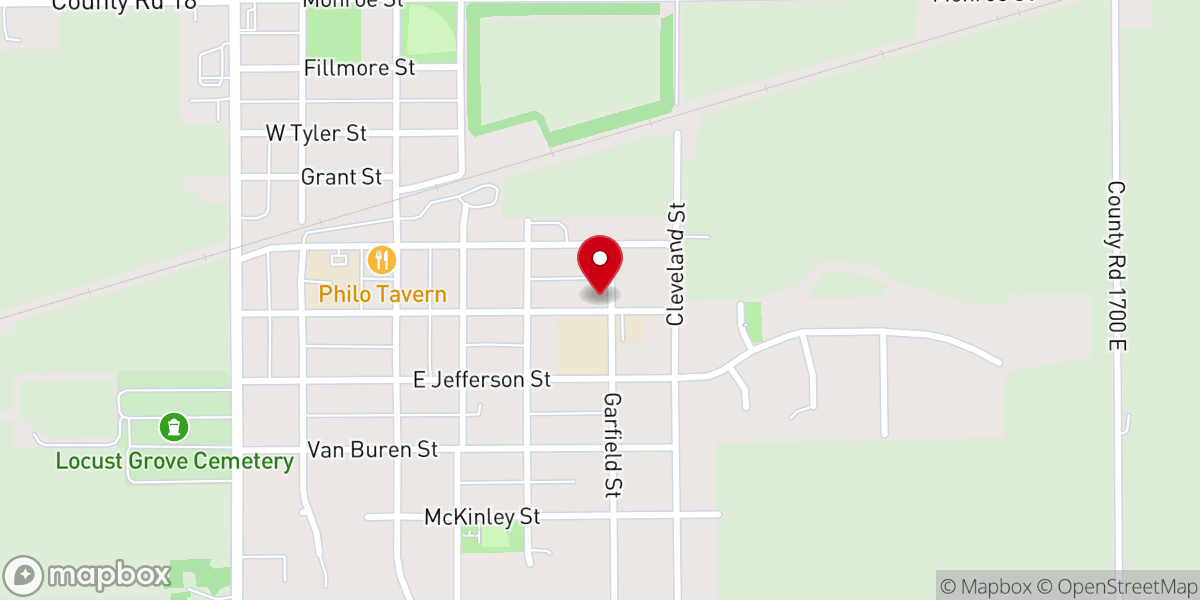 Map showing location of St Thomas Catholic Church