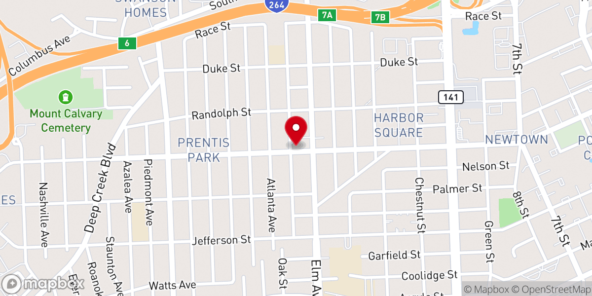 Map showing location of New Beginnings Christian Outreach Ministries