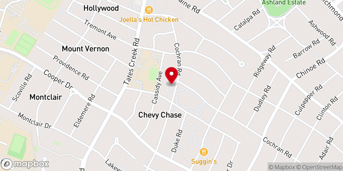 Map showing location of Apostles Anglican Church