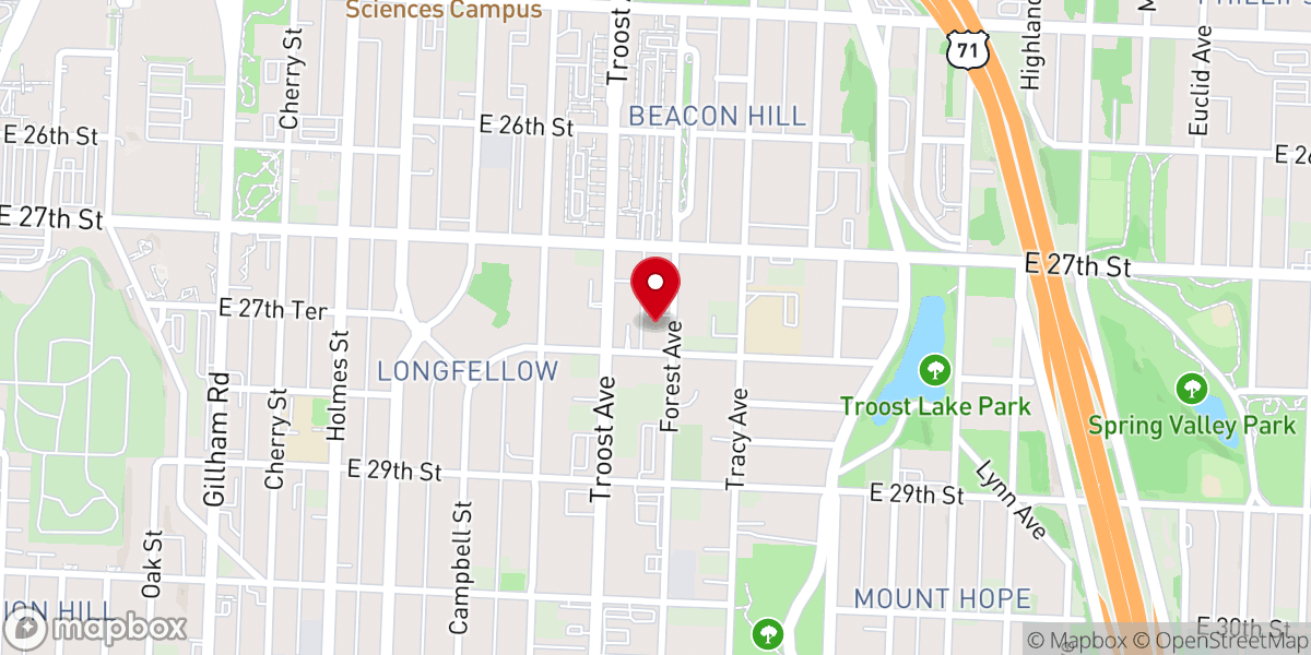 Map showing location of Bethlehem Christian Assembly