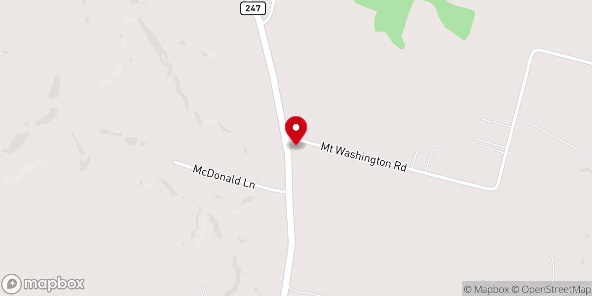 Map showing location of Mount Washington Church