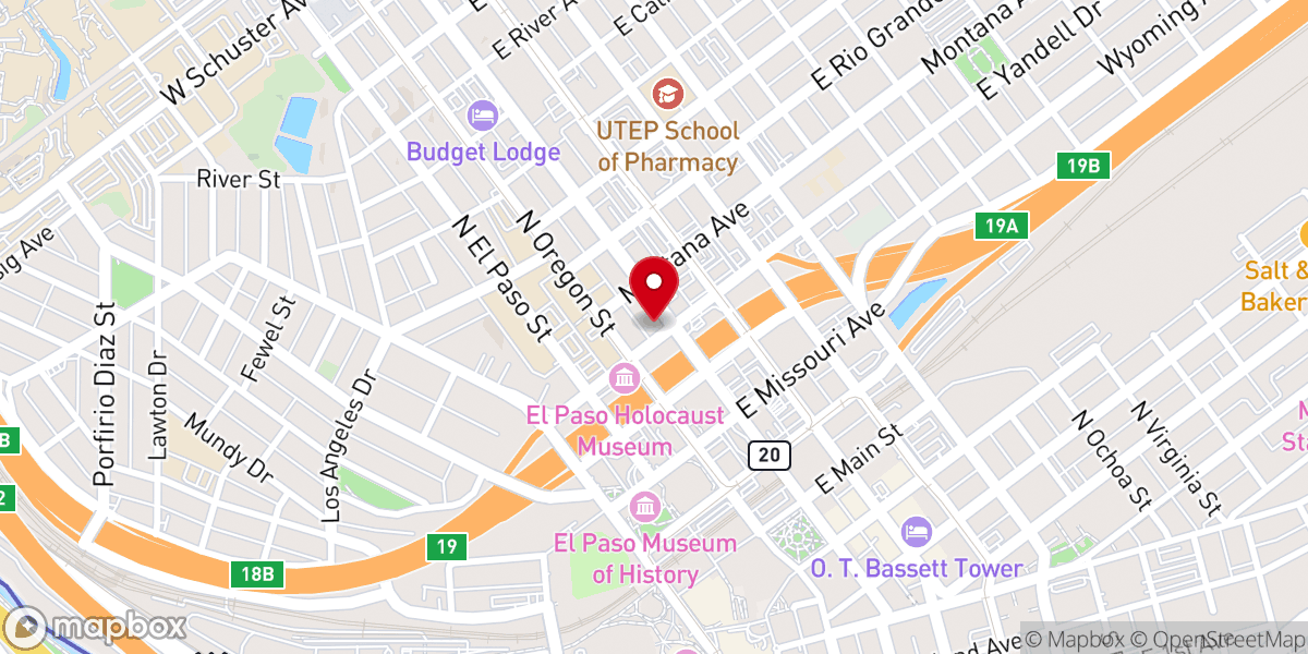 Map showing location of Trinity-FIrst United Methodist Church