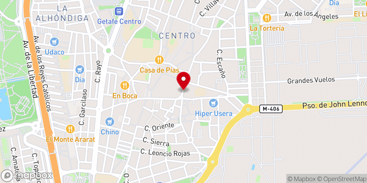 Map showing location of Llongueras Getafe