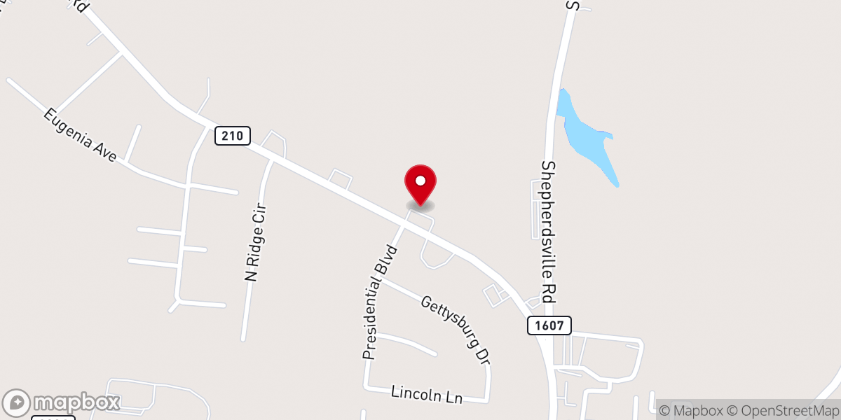 Map showing location of Larue County Church of Christ