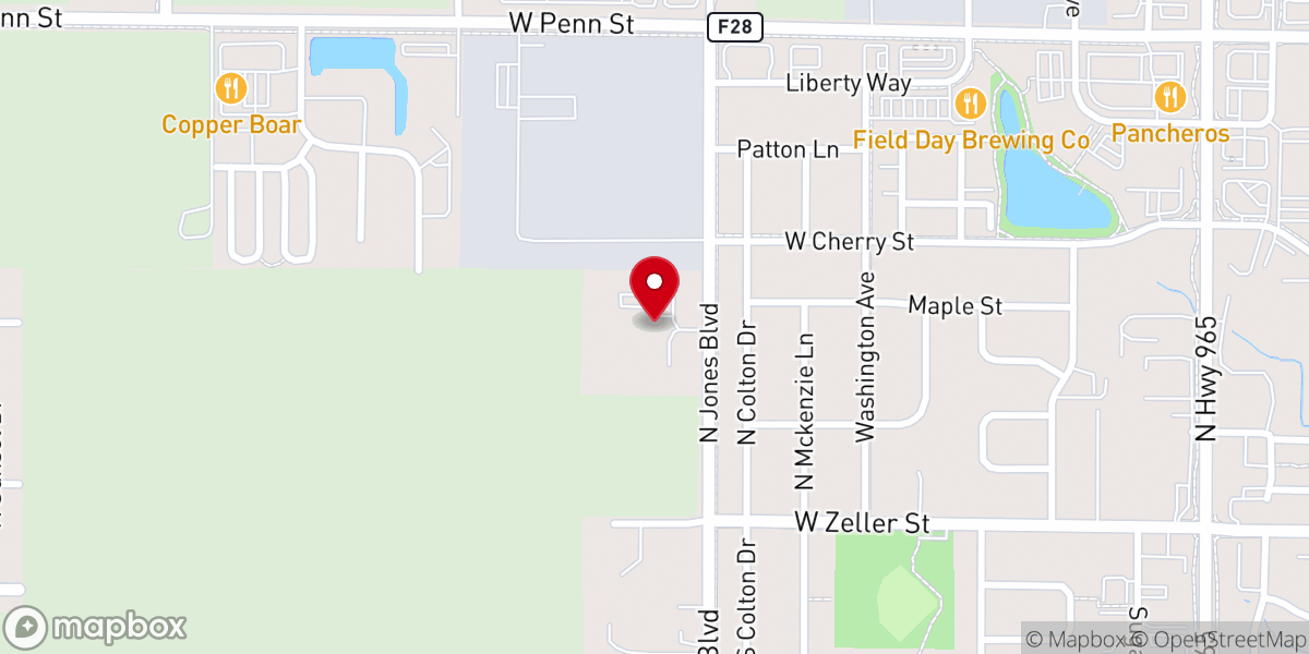Map showing location of North Liberty First: A United Methodist Community of Faith